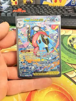 Mega Greninja EX SIR 116/086 Chaos Rising With 3 Card Art NM Pokemon TCG - Image 2