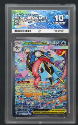 Pokemon TCG - Chaos Rising - Mega Greninja ex 116/086 - SIR - Graded ACE 10 - Image 1