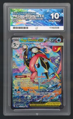 Pokemon TCG - Chaos Rising - Mega Greninja ex 116/086 - SIR - Graded ACE 10 - Image 1