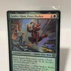 Spider-Ham, Peter Porker, MTG, Marvel's Spider-Man, Magic, 114 - FOIL! - RARE - Image 3
