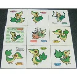 Pokemon Card Bread Deco Chara Seal Sticker Snivy 9 set Japanese k476 - Image 1