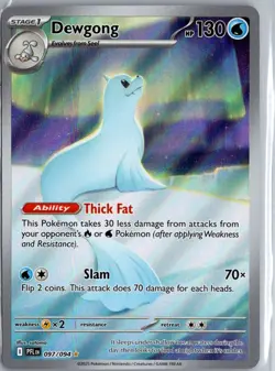 Dewgong 097/094 Illustration Rare Pokemon Card ME02: Phantasmal Flames - Image 1