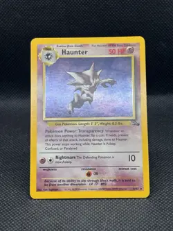 Haunter 6/62 Holo Rare Holo Pokemon TCG Card Fossil 1st Edition English 1999 - Image 2