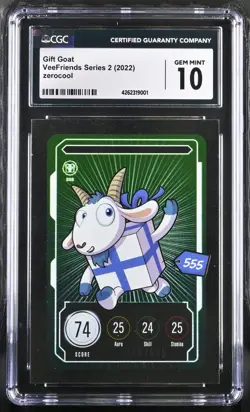 VeeFriends Gift Goat TCG Card Series 2 CGC 10 74 Score - Image 1