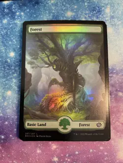 Forest (287) x1 1x FOIL Full Art The Brothers' War NM MTG - Image 1