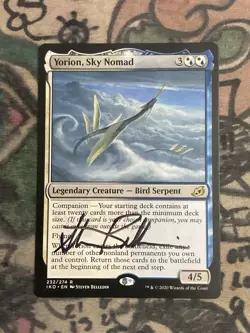 MTG Yorion, Sky Nomad Signed By Artist Ikoria Lair of Behemoths 232/274 Rare - Image 1
