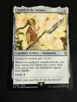 Sword of the Animist 0362 MTG Final Fantasy VII Commander FIC Rare Nonfoil NM - Image 1