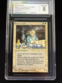Magic The Gathering: CGC 8 Beta Samite Healer MTG Beta - Image 1
