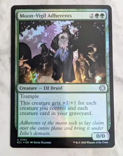 Moon-Vigil Adherents (Foil) | MTG ECL Lorwyn Eclipsed | Elf Druid Trample | NM - Image 1