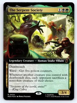 The Serpent Society Extended Art #424 MSH Marvel Super Heroes Foil MTG NM - Image 1