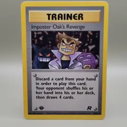 Imposter Oak's Revenge Team Rocket 76/82 1st Ed Rare LP - Image 1