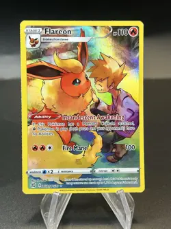 Pokemon Flareon TG01/TG30 Brilliant Stars Trainer Gallery Holo NM - Image 1