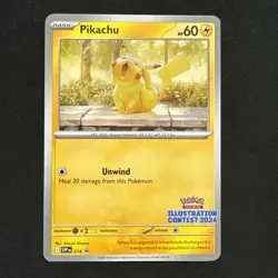 Pikachu 214 Illustration Contest 2024 Black Star Promo Scarlet & Violet Pokemon - Image 1