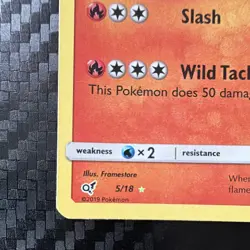 Pokemon TCG Charizard 5/18 Detective Pikachu Holo Rare Stage 2 180HP Eng 2019 - Image 2