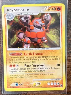 Pokemon - Diamond & Pearl - Rhyperior 12/130 Holo Rare - Lightly Played ! - Image 1