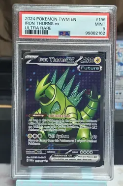 2024 Pokemon TWM En-Twilight Masquerade Iron Thorns EX 196/167 Psa 9 - Image 1