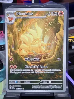 Pokemon TCG Obsidian Flames Ninetails Illustration Rare Holo Card 199/197 - Image 1