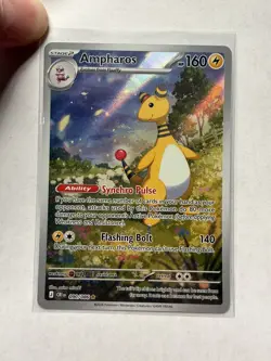 Pokemon TCG Ampharos 090/086 Chaos Rising NM pack fresh! Great centering! - Image 1
