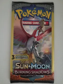 Pokemon Card - Burning Shadows - 3 Card Booster Pack - New Factory Sealed - Image 1