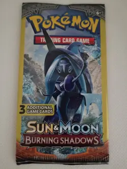Pokemon Card - Burning Shadows - 3 Card Booster Pack - New Factory Sealed - Image 2