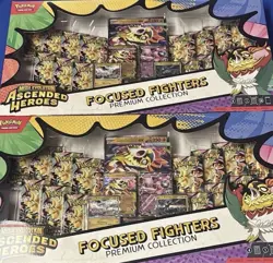 New Pokemon Ascended Heroes Focused Fighters Premium Collection Sealed IN HAND - Image 1