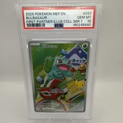 2026 POKEMON MEP EN-ME BLACK STAR PROMO #037 BULBASAUR PSA 10 - Image 1