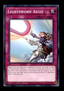 Lightsworn Aegis LEDE-EN077 Common Legacy of Destruction Yu-Gi-Oh 1st Edition NM - Image 1