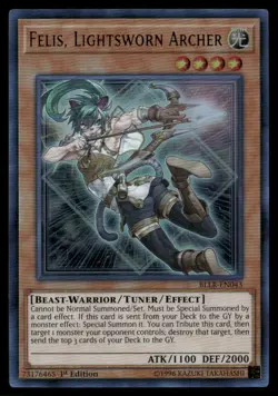 Felis, Lightsworn Archer Battles of Legend: Light's Revenge BLLR-EN043 Yugioh LP - Image 1