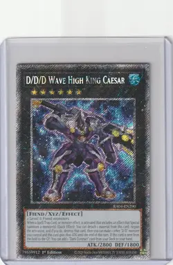 Yugioh RA04-EN290 D/D/D Wave King High Caesar – Platinum Secret Rare 1st edition - Image 1