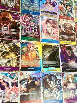 One Piece tcg Card Game 100+ Cards Collection Mixed Lot w/ 11 FOILS Included - Image 1