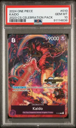 PSA 10 Kaido P-010 2023 Championship Celebration Pack One Piece English - Image 1