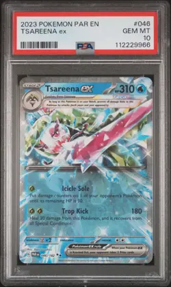 2023 POKEMON PAR EN-PARADOX RIFT #046 TSAREENA EX PSA 10 - Image 1