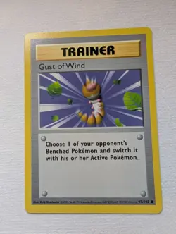 Gust of Wind 93/102 Base Set Shadowless Rare Pokemon Card - Image 1