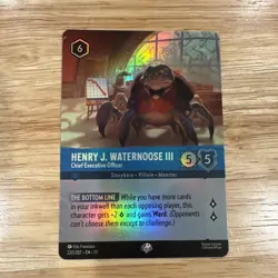 Disney Lorcana Attack Of The Vine Epic Henry Waternoose III 220/207 FOIL - Image 1