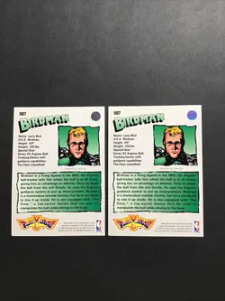 1992-93 Upper Deck FANIMATION #507 Larry Bird 2 CARDS LOT - NM-MINT - 8093 - Image 2