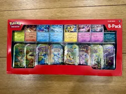 Pokemon Prismatic Evolutions 8 Mini-Tins with Promo Cards Costco 2-Pack IN HAND! - Image 1