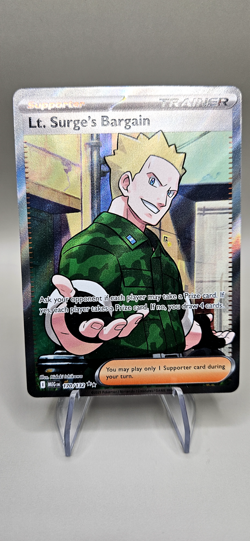 Pokemon TCG Mega Evolution Lt. Surge's Bargain 170/132 Ultra Rare Full Art NM - Image 1