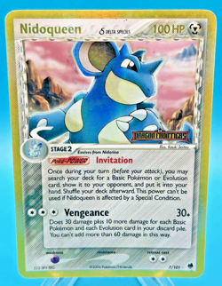 2006 Pokemon EX Dragon Frontiers 7/101 Nidoqueen Reverse Holo Stamped MP - Image 1