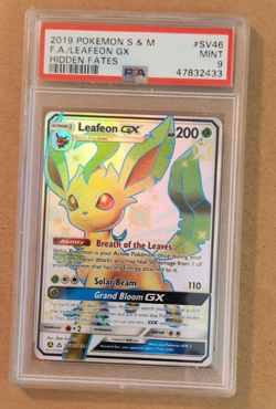 Pokemon Leafeon GX SV46/SV94 Hidden Fates: Shiny Vault Card PSA 9 Mint - Image 2