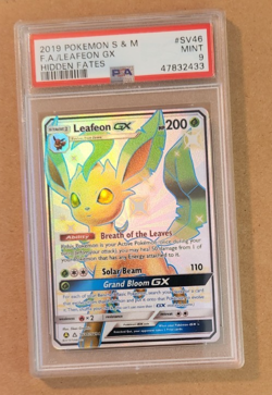 Pokemon Leafeon GX SV46/SV94 Hidden Fates: Shiny Vault Card PSA 9 Mint - Image 4
