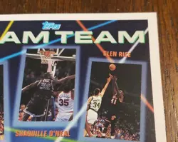 Shaquille O'Neal Mullin Rice 1992-93 Topps Beam Team #7 Nm Rookie Card RC HOFer - Image 5