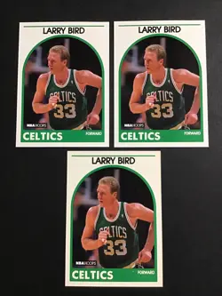 (3) 1989-90 NBA HOOPS #150 Larry Bird - NM-MINT - 6423 - Image 1
