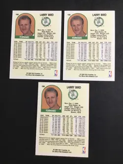 (3) 1989-90 NBA HOOPS #150 Larry Bird - NM-MINT - 6423 - Image 2