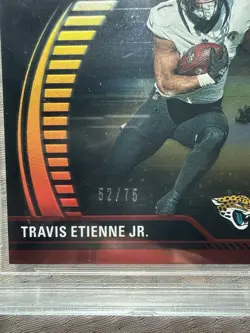 2023 Donruss Elite Full Throttle Red Travis Etienne Jr. /75 BGS 9.5 GEM MINT - Image 2