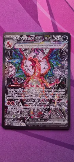 Pokemon Charizard ex 223/197 SV03 Obsidian Flames Ultra Rare Full Art Holo Eng - Image 2