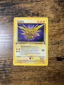 1999 Pokemon 1st Edition Fossil Zapdos 30/62 - Image 1