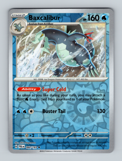 Pokemon TCG Baxcalibur 060/193 Reverse Holo Scarlet & Violet: Paldea Evolved - Image 1
