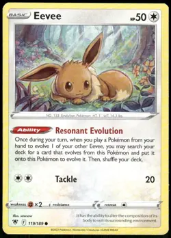 Pokemon Astral Radiance Eevee 119/189 Common Non-foil Near Mint - Image 1