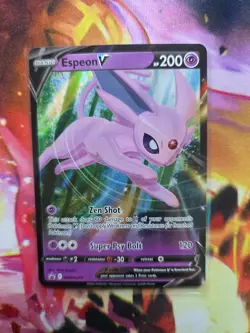 ESPEON V SWSH201 Holo Promo Sword & Shield Promo Pokemon Near Mint - Image 1