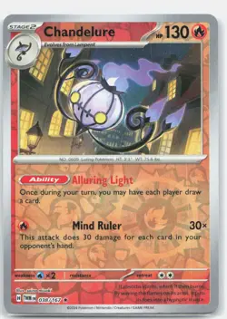 Chandelure Reverse Holo 038/167 Rare TWM ENGLISH NM Pokemon - Image 1